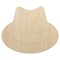 Fedora Hat Unfinished Wood Shape Piece Cutout for DIY Craft Projects